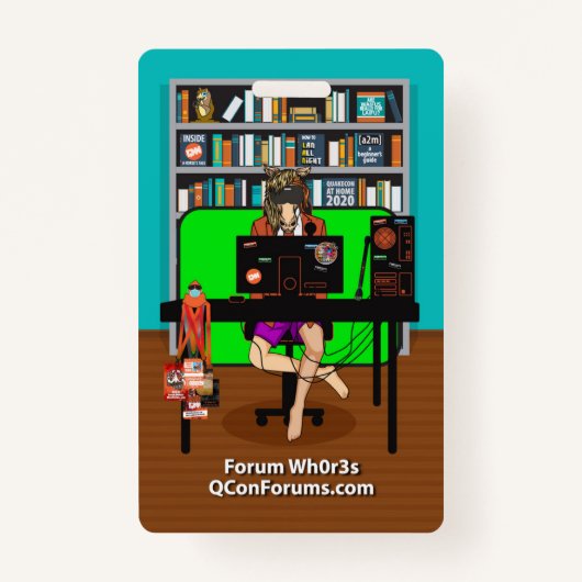 Quakecon 2020フォーラムWh0r3sバッジ バッジ (正面)