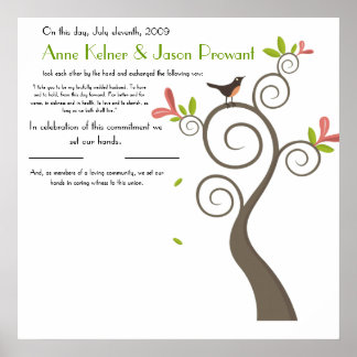 Quaker婚姻証明書 – 大 ポスター