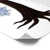 Quaker結婚の60名のゲスト、ブルーツリー・オブ・ライフ ポスター (角)