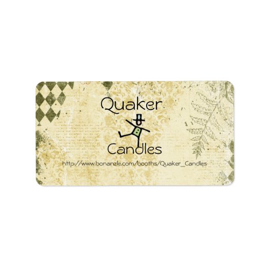 Quaker Candleラベル ラベル (正面)