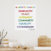 Quaker Testimoniesポスターカスタム ポスター (キッチン)