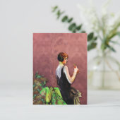 Qualidaの緑の20年代のファッションは上がり、 ポストカード (スタンド正面)