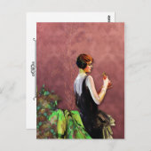 Qualidaの緑の20年代のファッションは上がり、 ポストカード (正面/裏面)