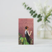 Qualidaの緑の20年代のファッションは上がり、 名刺 (スタンド正面)