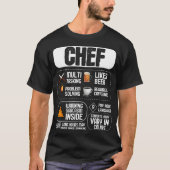 Qualities of a Chef bakery space cooks Tシャツ (正面)