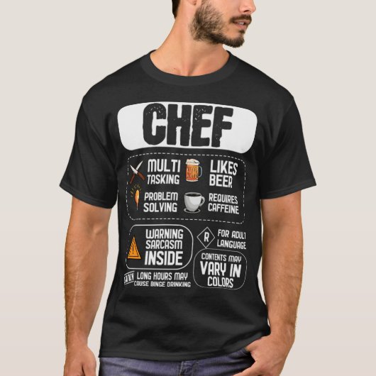 Qualities of a Chef bakery space cooks  Tシャツ (正面)