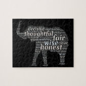 Qualities of an Elephant Word Cloud ジグソーパズル (横)