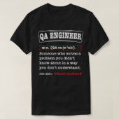 Quality Assurance engineer definition Tester vs de Tシャツ (デザイン正面)