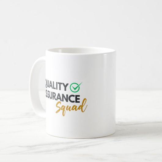Quality Assurance Squad – QA Team Mug コーヒーマグカップ (正面左)
