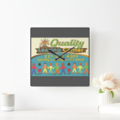 Quality Learing Center Time To Lear Clock スクエア壁時計 (ホーム)