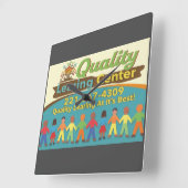 Quality Learing Center Time To Lear Clock スクエア壁時計 (傾斜)