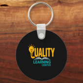 Quality Learning Center Funny School Quote  キーホルダー (正面)