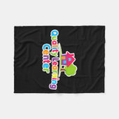 Quality Learning Center School Quote  フリースブランケット (正面(横))