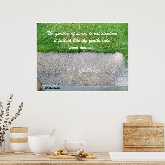 QUALITY OF MERCY  print ポスター (キッチン)