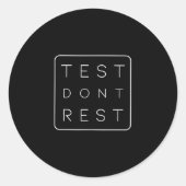 Quality Urance Software Tester Qa Engineer Geeks F ラウンドシール (正面)