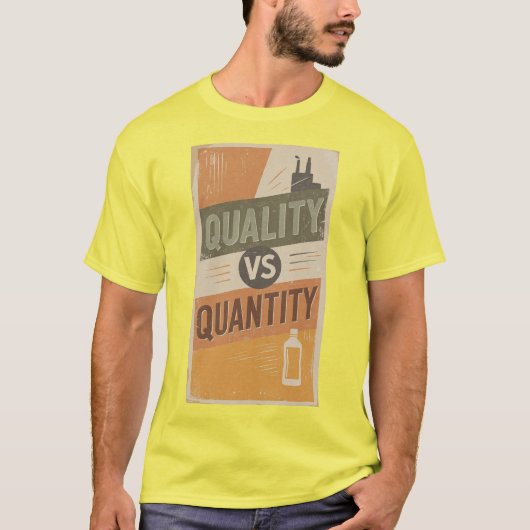 QUALITY VERSUS QUANTITY Tシャツ (正面)