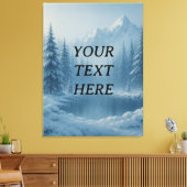 Qualt Winter Escape – メッセージを追加 キャンバスプリント (インサイチュ (リビング))