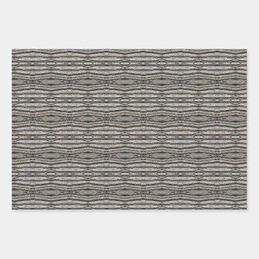 Qualtagh Tree Bark Patterned ラッピングペーパーシート (正面)