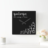 qualunque スクエア壁時計 (ホーム)