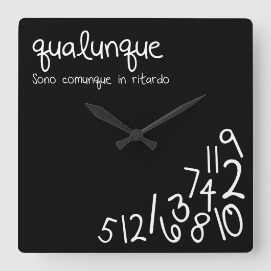 qualunque スクエア壁時計 (正面)