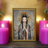 Quan Yin: Buddhist Goddess Art Nouveau Poster フォトプリント