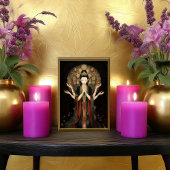 Quan Yin: Buddhist Goddess Dark Art Nouveau Poster フォトプリント