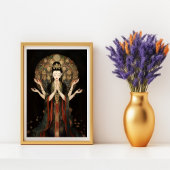 Quan Yin: Buddhist Goddess Dark Art Nouveau Poster フォトプリント