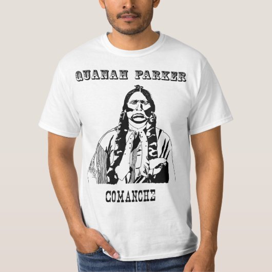 Quanah Parker Comancheインディアンネイティブアメリカンこんにちは Tシャツ (正面)