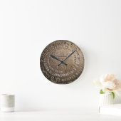 Quandary Peak Fourtener USGSベンチマーククロック ラウンド壁時計 (ホーム)