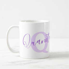 Quanita name meaning monogram Z purple コーヒーマグカップ
