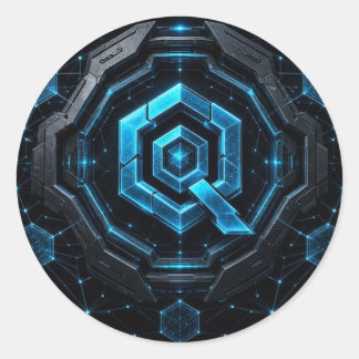 Quant Overledger Circuit Hex Sticker ラウンドシール