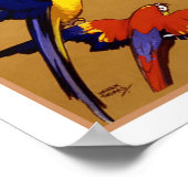 Quantas-Amazonクルーズ,ヴィンテージ旅行 ポスター (角)