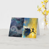 Quantumがグリーティングカードをジャンプ カード (黄色い花)