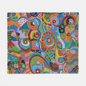 Quantumの繊維 フリースブランケット (正面(横))