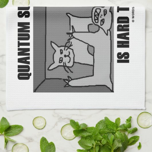 Quantumの重ね合わせは説明しにくいです(物理学) キッチンタオル (折り畳み)