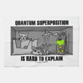 Quantumの重ね合わせは説明しにくいです(物理学) キッチンタオル (横)