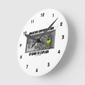 Quantumの重ね合わせは説明しにくいです(物理学) ラウンド壁時計 (傾斜)