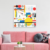 Quantum Bauhaus Geometric Pattern  キャンバスプリント (インサイチュ (リビング))