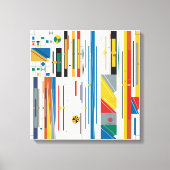 Quantum Bauhaus Geometric Pattern  キャンバスプリント (正面)