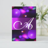 QUANTUM BUBBLE モノグラム パープル RSVP 招待状 (スタンド正面)