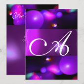 QUANTUM BUBBLE モノグラム 紫 招待状 (正面/裏面)