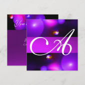 QUANTUM BUBBLE モノグラム 紫 招待状 (正面/裏面)