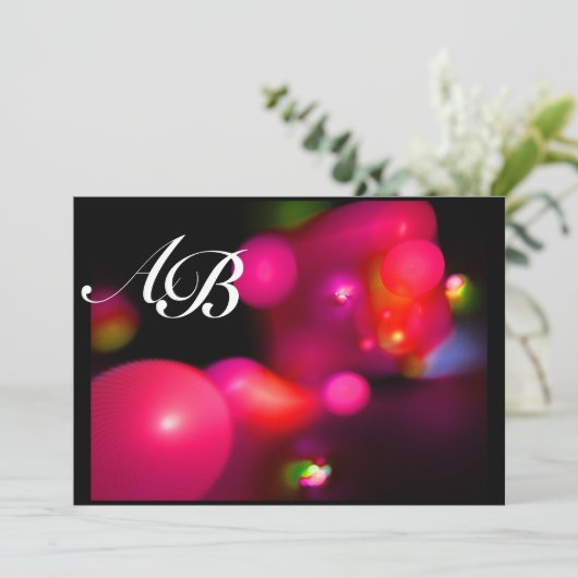 QUANTUM BUBBLE 赤 黒 ピンク 招待状 (スタンド正面)