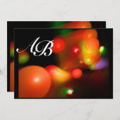 QUANTUM BUBBLE 赤 黒 ピンク 招待状 (正面/裏面)