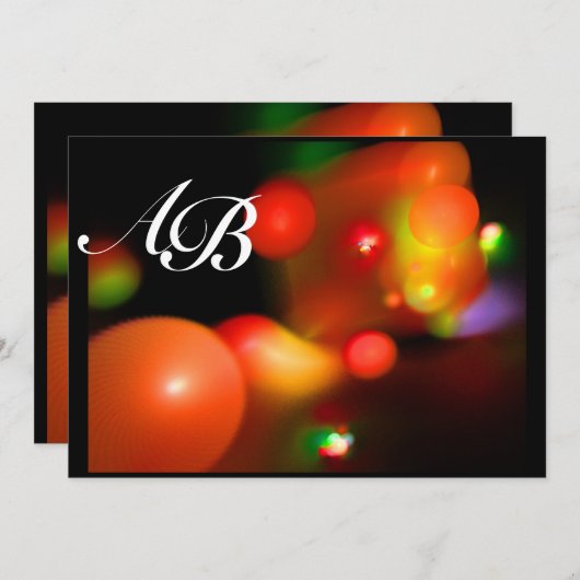 QUANTUM BUBBLE 赤 黒 ピンク 招待状 (正面/裏面)