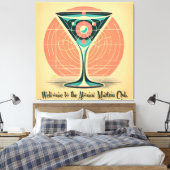 Quantum Entanglement Atomic Martini Club Cocktail キャンバスプリント (インサイチュ (寝室))