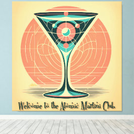 Quantum Entanglement Atomic Martini Club Cocktail キャンバスプリント