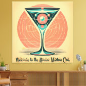 Quantum Entanglement Atomic Martini Club Cocktail キャンバスプリント (インサイチュ (リビング))