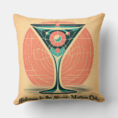 Quantum Entanglement Atomic Martini Club Cocktail クッション (裏面)