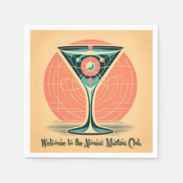 Quantum Entanglement Atomic Martini Club Cocktail スタンダードカクテルナプキン
